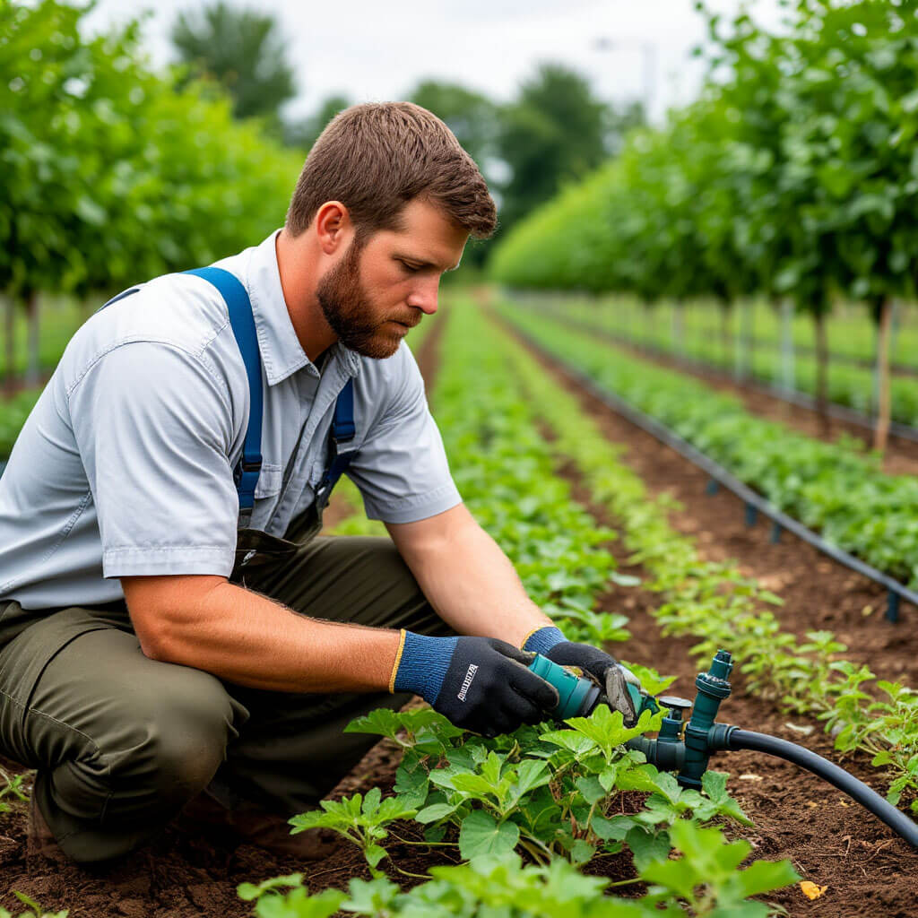 PlantGuard installation technician working